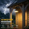 A.bigwhale Solar Shed Pendant Light, Outdoor Solar Lamp with Remote