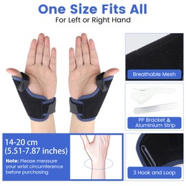 Sport Daumen Stützbandage, Trigger Daumenorthese, Daumenstütze, Verstellbare Daumenschiene mit 4,5 m Bandage, Daumen und Handgelenk Stabilisator für Arthritis Sehnenentzündung Karpaltunnelsyndrom