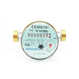 'Water Meter DN 15 (1/2 Inch 110 mm for Cold Water