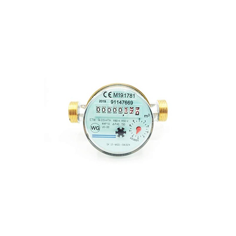 'Water Meter DN 15 (1/2 Inch 110 mm for Cold