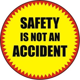 BIEKRSTUFFUS SAFETY IS NOT AN ACCIDENT HARD HAT STICKER HELMET STICKER TOOL BOX STICKER