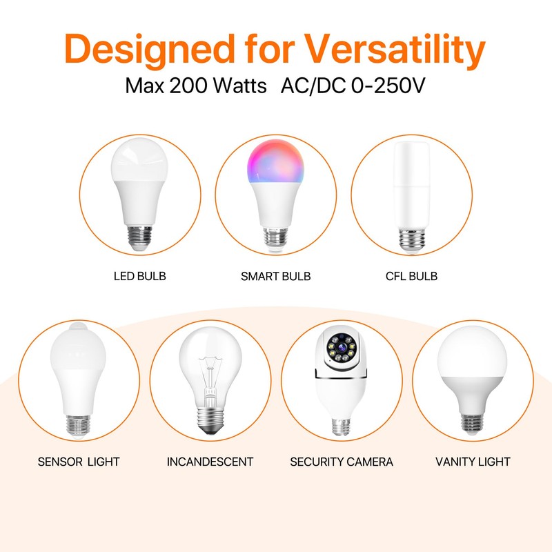 ORALUCE E12 to E26 Adapter, Candelabra to Medium/Standard Base, Light