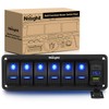 Nilight 6 Gang Rocker Switch Panel with PD Type C