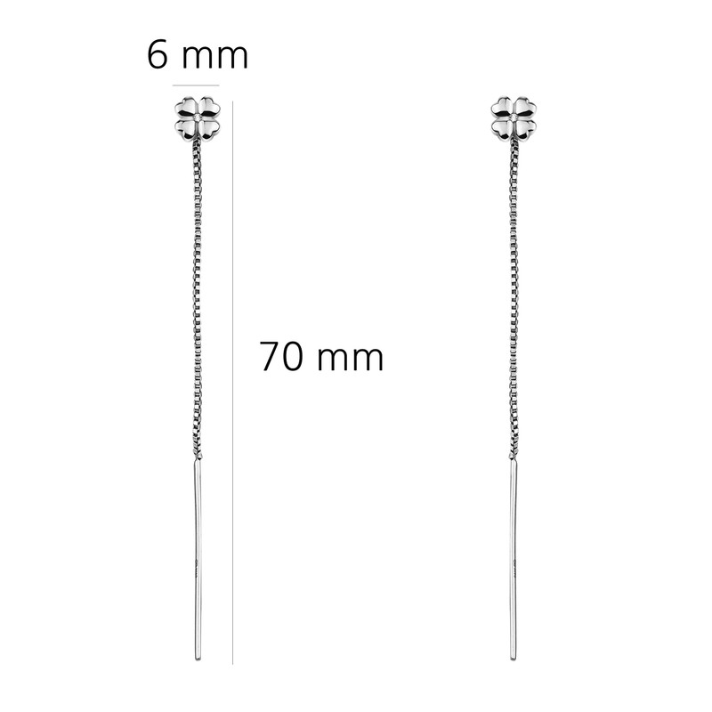 SOFIA MILANI - 20772 Women's Earrings 925 Silver - Clover