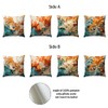 Umootek 4Pcs Floral Throw Pillow Covers Plush Square Pillow Covers