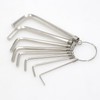 8pcs Silver Allen Wrenches Set, 1.5-6 mm Hex Key Key