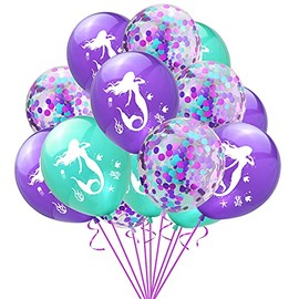 Mermaid Princess Balloons Set Mermaid Latex Balloons 12 Inch Decorative Balloons Party Decoration Birthday Holiday Anniversary Entrance Ceremony Graduation Photography Backdrop Instagram Kids