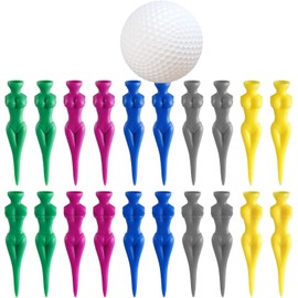 KIBBEH 20PCS 3 Inch Multicolor Plastic Golf Tees Lady Tees Woman Golf Tees Golf Tees for Golf Training