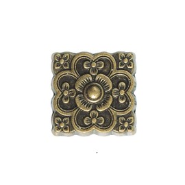 3/4" Low Dome SQUARE Upholstery Nails - Pins with 3/4" Shank (5-Pack) (Blackened Gold)