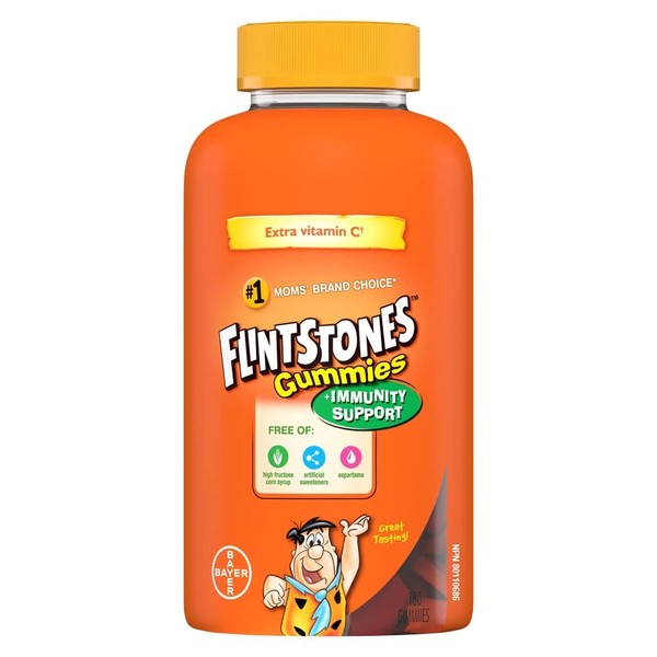 FLINTSTONES Kids Multivitamin Gummies Plus Immunity Support- Multivitamins for Kids,