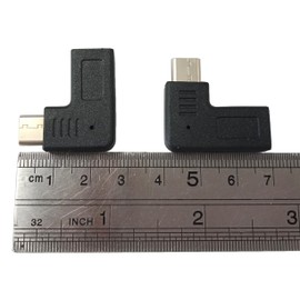 zdyCGTime USB-C to Micro USB Adapter,Right & Left Angle USB Type C Male to Micro USB Female Data Sync and Charging Converter Adapter for Phones, Computers, Tablets(90 Degree Type C) 2 Packs