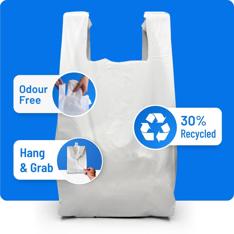 Adult Nappy Disposal Bags White | 100 Pack | 10%
