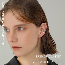 Fansilver 3Pcs Ear Cuff Earrings for Women Non Piercing14K Gold Plated Ear Cuffs Clip on Cartilage Earrings Adjustable Fake Earring Lightweight S