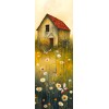 Original Prairie house unique bookmark white daisy field gift for