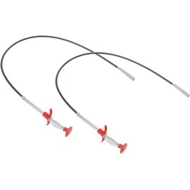 Genérico Desatascador Manual de 2 Piezas Gancho de 4 Puntas Pinza Flexible de Plástico de 16 M para Remover Obstrucciones y Pelos Fregaderos Inodoros Bañeras y Desagües Domésticos