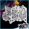 Wraith SprayWorks Celtic Wolves - Reusable Airbrush Stencil Template
