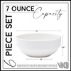 Vikko Small 7 Ounce White Bowl, Set of 6 White