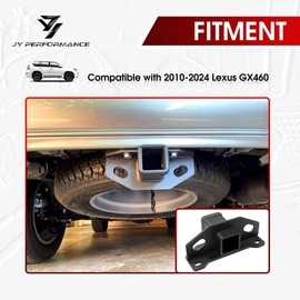 JY PERFORMANCE Trailer Hitch for Lexus GX460 2010-2024, Class 3 III 2" Inch Trailer Tow Hitch Receiver (Adjustment Plate Included)