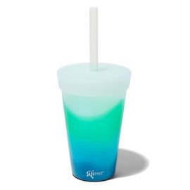 Silipint: 16oz Silicone STRAW TUMBLER, Unbreakable, Non-Toxic, Dishwasher Safe - Mountain Air