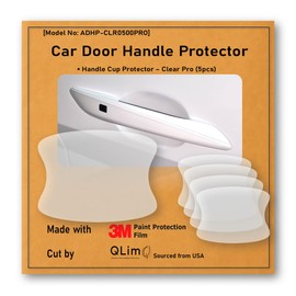 3M-Pro 5pcs Car Door Handle Cup Protector/Sticker/Guard, 3M-PPF(Paint Protection Film) Pro Series, Clear(Transparent), Anti Scratch, Universal Fit for Most Cars (Clear Pro/5pcs)