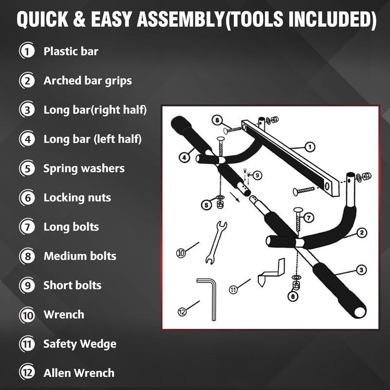 Multi-Grip Chin Up Bar - Upgrade Pull Up Bar for