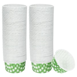 HARFINGTON 100 Pcs Standard Cupcake Liners Cupcake Cups Disposable Oven Safe Baking Pastry Cups for Party, Wedding, Green