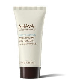AHAVA Essential Day Moisturizer, Normal to Dry Skin - Essential Daily Hydrating Facial & Neck Cream, Anti-Aging & Smoothing Effect, Enriched with Osmoter, Aloe Vera, Allantoin & Vitamin E, 0.51 fl.oz
