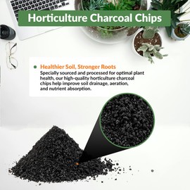 Old Potters Premium Horticultural Charcoal Chips, Natural Soil Amendment for Areation and Healthy Microbe and Plant Growth. (12 Quarts)