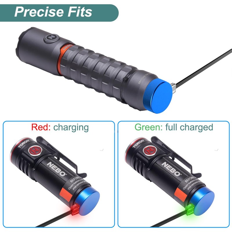Kissmart Charger for NEBO Flashlight Torchy 2K/Torchy 1000/Swyvel 1000, Replacement