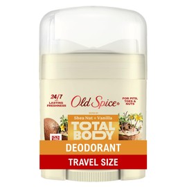 Old Spice Whole Body Deodorant for Men, Travel Size Total Body Deodorant, Vanilla + Shea, Aluminum Free Deodorant Stick for 24/7 Freshness // Dermatologist Tested Whole Body Deodorant, 0.5 oz