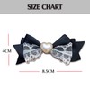 Heart Shaped Pearl Lace Ribbon Clips, Set of 2, Lavender