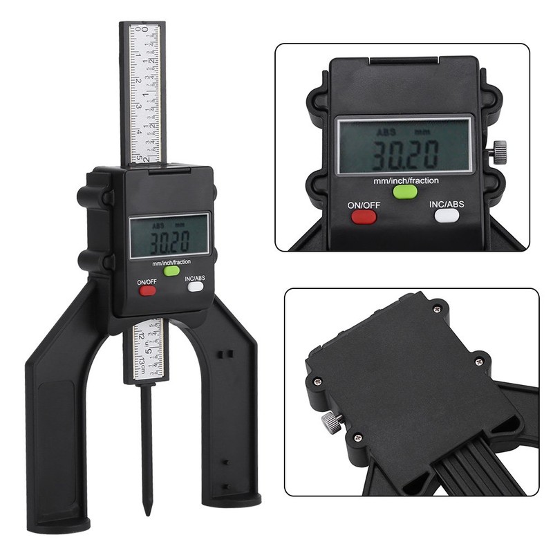 0-80mm Digital Height Gauge Woodworking Depth Gauge with Digit Display