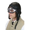 Historical Emporium Men's Leather Aviator Helmet M Black