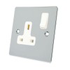 Alliance Electrical FPC1GSOCWH Polished Chrome Flat 1 Gang White Insert