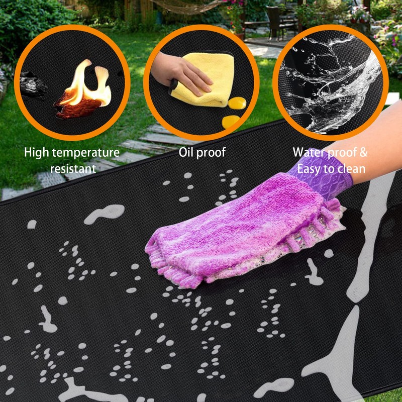 Large Under Grill Mats 48 * 30 Inch for Outdoor
