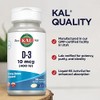 KAL D-3 400 IU Softgels, 100 Count by Kal