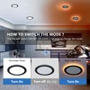 CycevSun 6-Pack 8 Inch LED Black Recessed Lights with Night