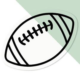 4 x Small 50mm 'Football ' Transparent/Clear Sticker Decals for Windows/Cars/Walls (DC00126620)