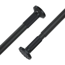 Tension Curtain Rod 51-126Inch, No Drill Spring Room Divider Tension Rod, Double Side Adjustable Heavy Duty Carbon Steel Rod, Room Divider Adjustable Pole for Patio,Window,Outdoor,Extra Long,Φ1.26Inch