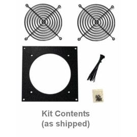 Coolerguys Bare Fan Bracket Kit for Single Hole 92mm (Bare Kit) Multimedia Cabinet Cooling/Home Theaters