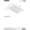KOHLER K-5542-0 Prolific Multipurpose Grated Rack, White