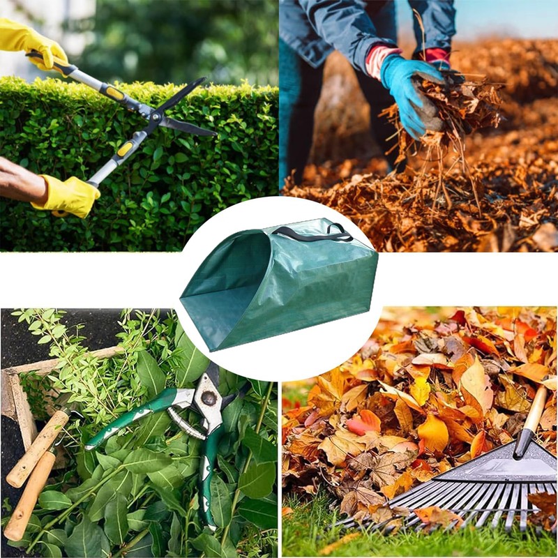 Leaf collector leaf scoop,Foldable yard waste bag,Extra large lawn bags