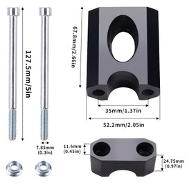22mm Handlebar Risers,7/8" Handlebar Mount Clamp Risers Compatible with Coleman Bt200x Ct200 Razor MX650 Mega Moto 80/105 SSR 125 Motocycle, Minibikes, Dirt bikes ATV