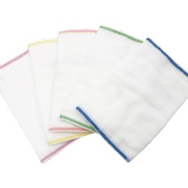 Oboro Towels, Face Towels, Set of 5, Quick Drying, Thin, Fluffy, Gentle Touch, Suitable for Babies, Made in Japan, 13.4 x 33.5 inches (34 x 85 cm)