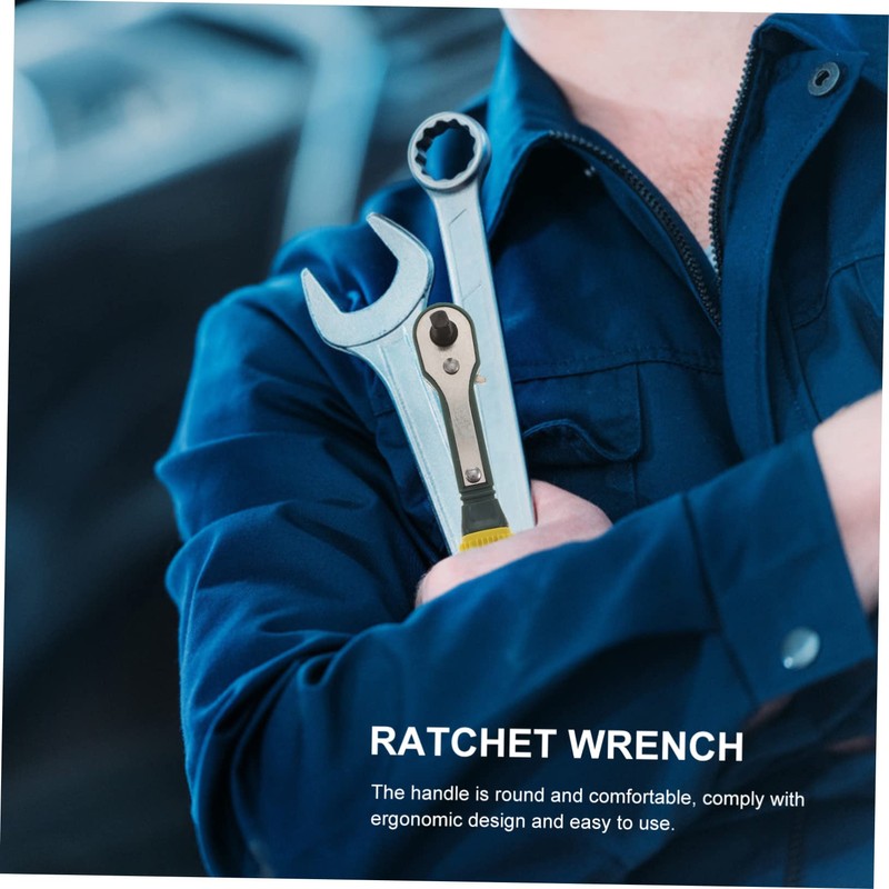 Tofficu Ergonomic Quick Ratchet Wrench 1/4 Drive Ratchet Flex Head