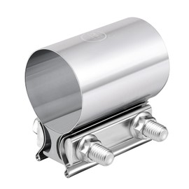 EVIL ENERGY 2.75 Inch Exhaust Clamp,2 3/4" Butt Joint Band Clamp Sleeve Coupler Stainless Steel for Pipes,Mufflers,Catalytic Converters 2PCs