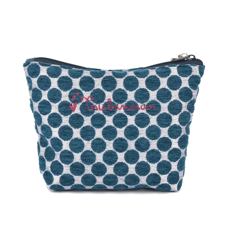 Kusguru Japan Parlor Suzurando Jacquard Woven Pouch, blue
