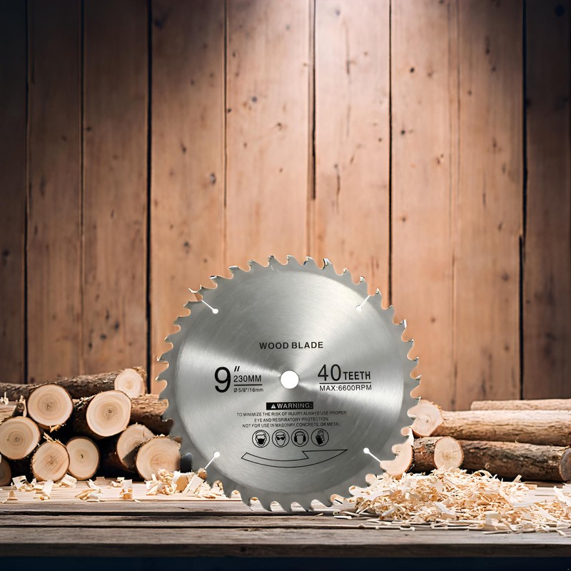 BlueNatHxRPR 9" 40 Teeth Carbide Tip Wood Cutting Circular Saw