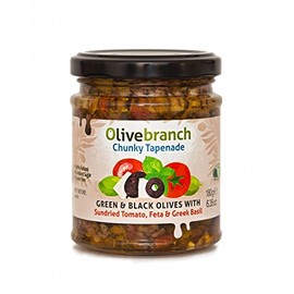 Olive Branch Green and Black Olive Tapenade with Sundried Tomato Feta and Greek Basil (180g)
