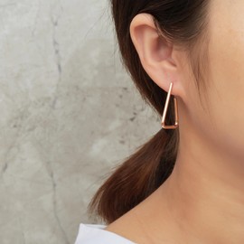 Philip Jones Rose Gold Plated Triangle Hoop Earrings